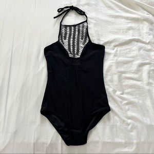 Black Halter Monokini